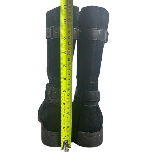 The North Face Black Leather Suede Combat Boots Women’s Sz 8.5 Lace-Up Mid-Calf - Picture 11 of 11